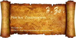 Harka Zsuzsanna névjegykártya
